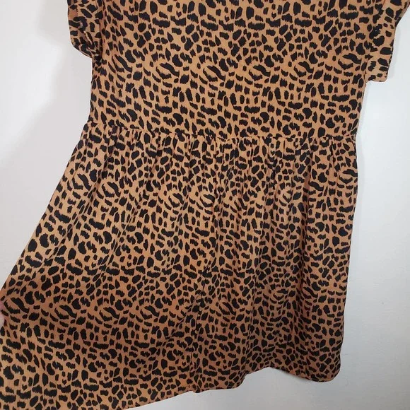 Umgee Leopard Dress Tunic S Pockets Cheetah Swing - Picture 7 of 7